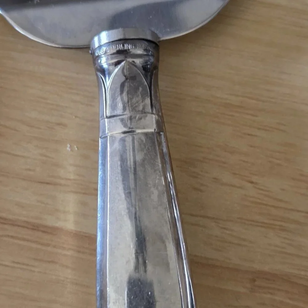 Antique Weidlich Jenny Lind Pattern Stainless 1938 Cake Knife & Server w/Box
